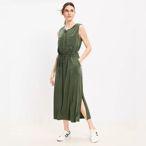 Lou & Grey Sandwashed Midi Pocket Shirtdress